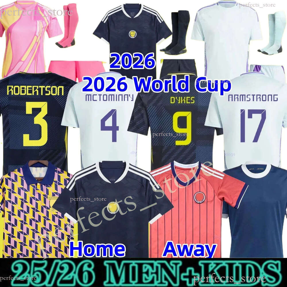 2026 World Cup Scotland Football Shirt Soccer Jerseys ROBERTSON Mctominay Mcgregor SHANKLAND MCGREGOR Homemaillot De Foot Men Kids Kits 26 27 Ce3