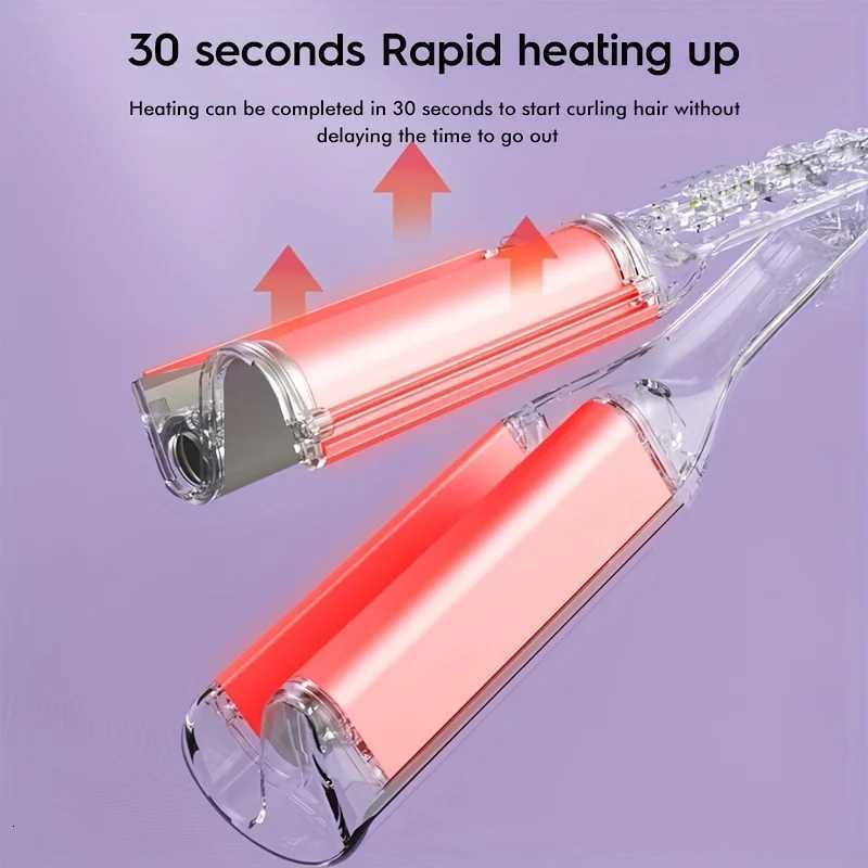 Ladies deep V big hair curling rod 32mm long-la styling roller fast heating suitable for width and depth waves holiday C251202