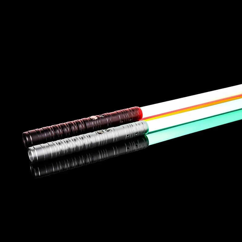 Disney Metal Handle RGB Cosplay Double-edged Lightsaber Laser Sword 16 Colors Change LED Switchable Sound And Light For Boys Girls Gift H2512021