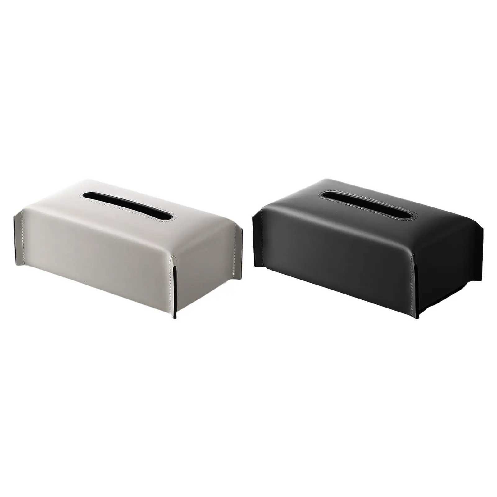 PU Leather Tissue Box Holder Tissue Box Cover for Desk Coffee Table Bathro H251201