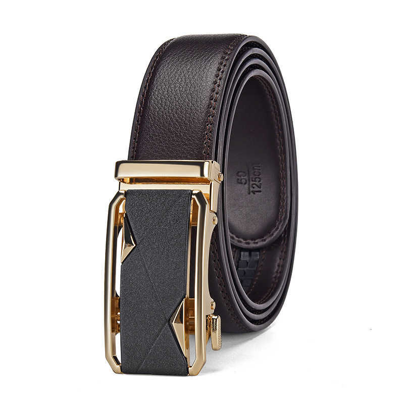 Men's high-end genuine leather belt with automatic buckle, simple and elegant business waist belt for trousersXJ251023