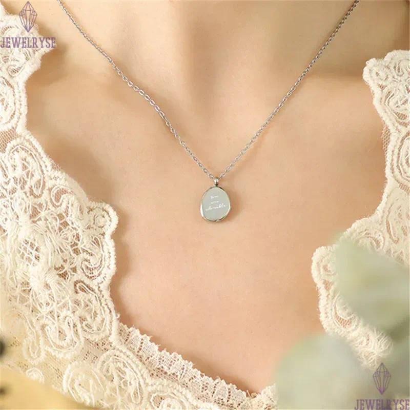 stainless steel new 18k gold circle designer necklace for woman party home pendant luxury necklaces school silver choker jewelry travel birthday frien