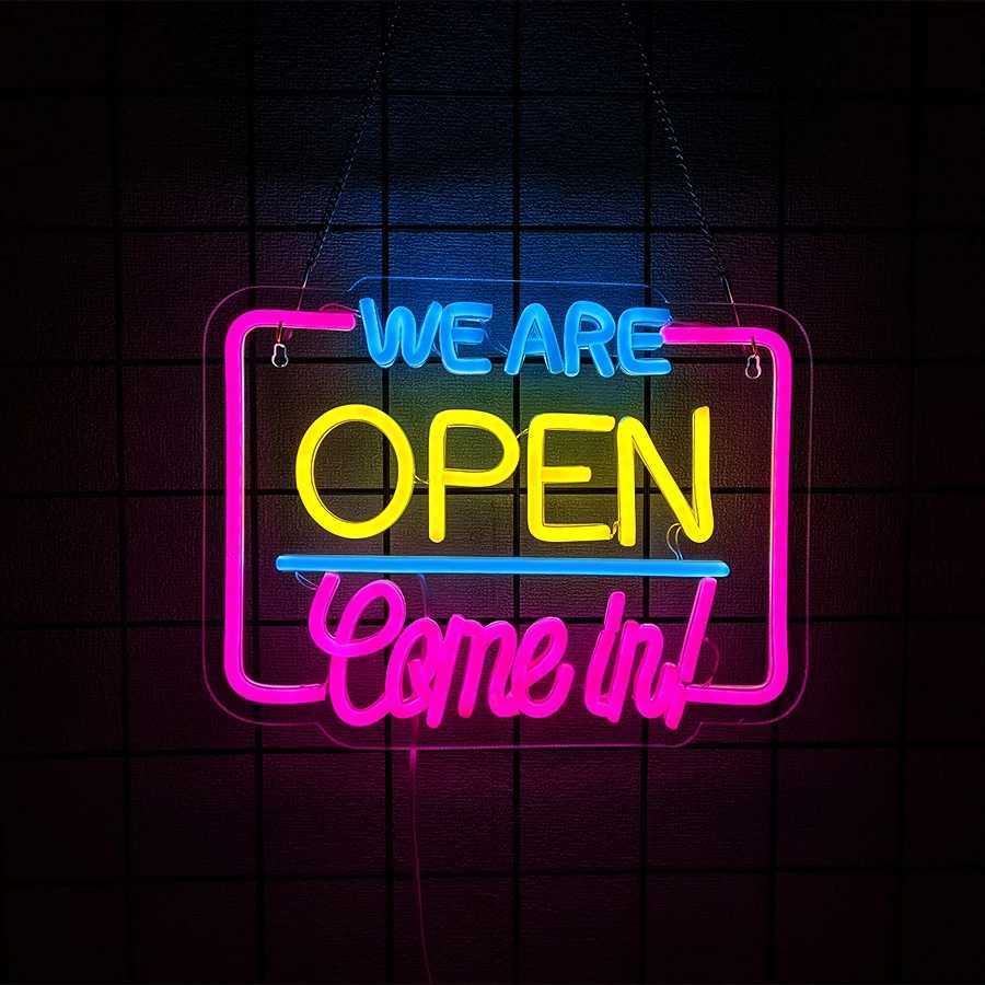 We Are Open Led Neon Sign Super Bright Easy-To-Find Business Wall Lamp Bar Coffee Shop Restaurant Club And Party Decor H251201