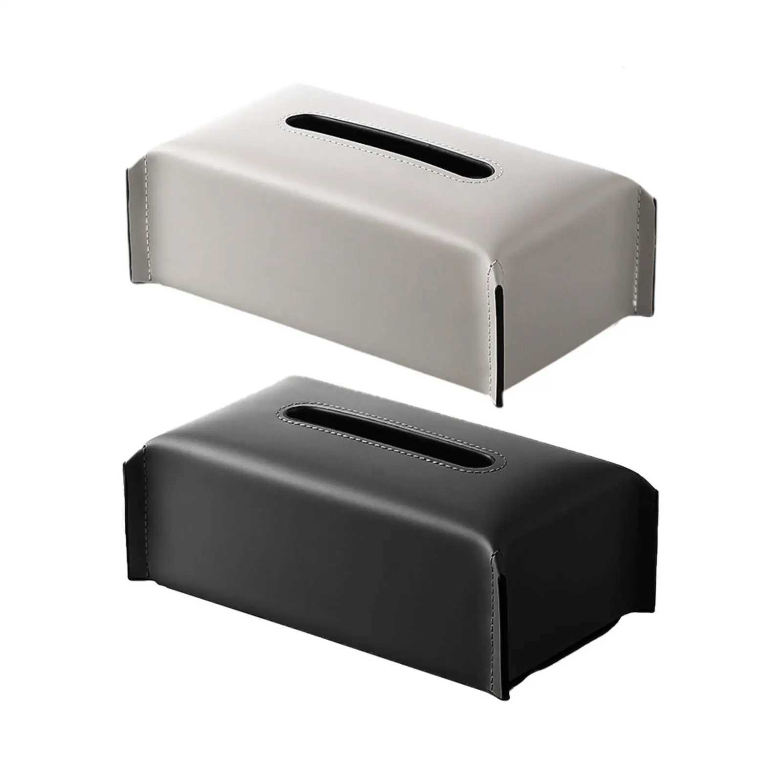 PU Leather Tissue Box Holder Tissue Box Cover for Desk Coffee Table Bathro H251201