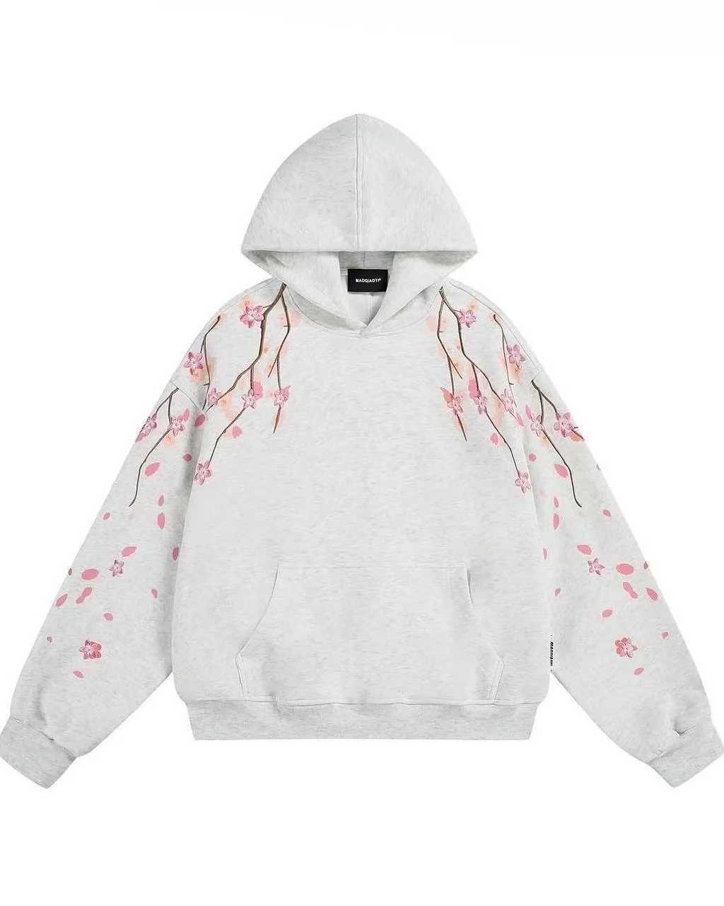 Y2K Fashion Harajuku Cute Cherry Blossom Graphic Print Oversized Hoodie Men Women Casual Pullover Sweatshirt Jacket Tops J251203