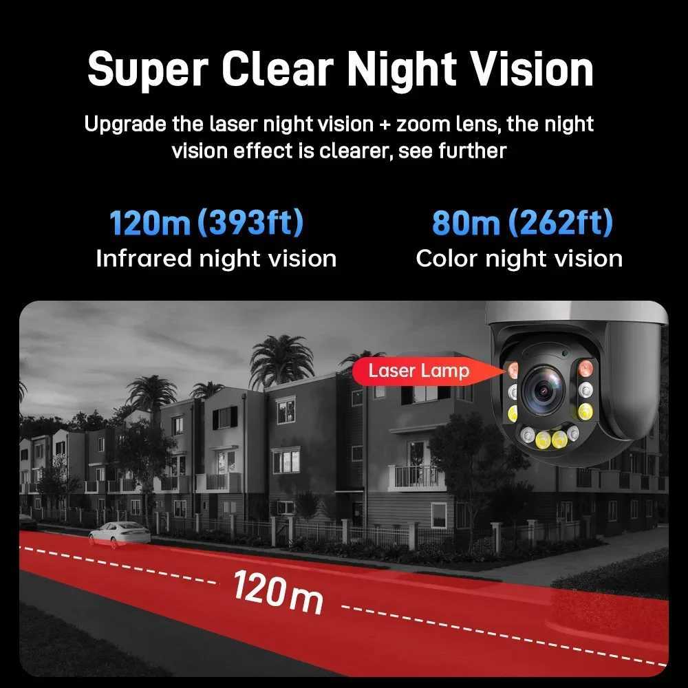 PEGATAH 5/8MP 50X Zo PTZ Camera WiFi 4K tra HD 20X Outdoor Surveillance 120m tra Long IR Vision Security Camera C251202