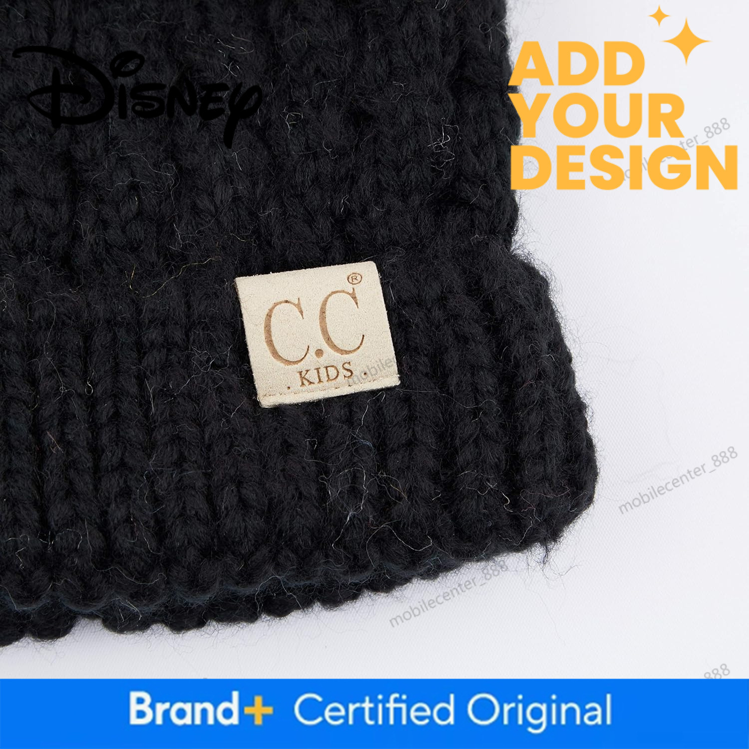 Disney mouse custom Exclusives Children Kid Double Pompom Knitted Beanie for Kids Ages 2-5 KID-23KID-24KIDS-2055