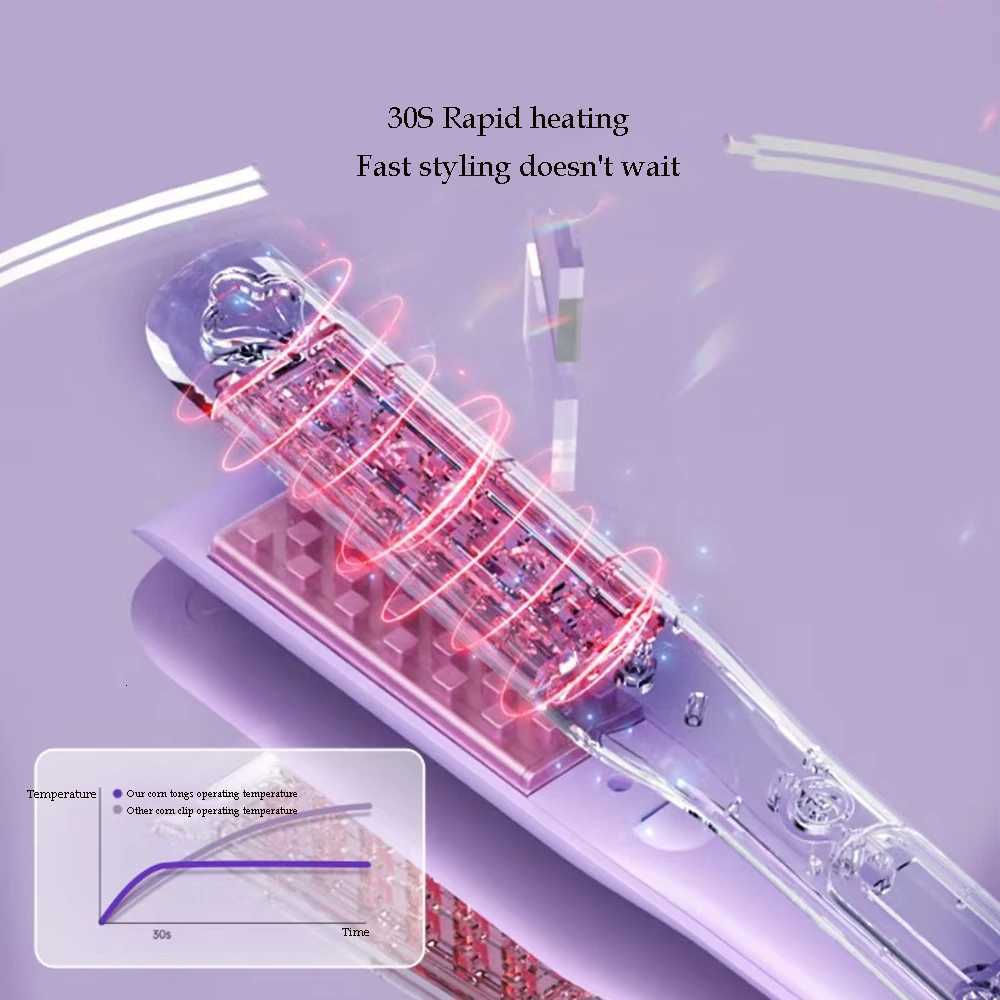 3D Grid Mini Hair Curlers Curling Iron Fluffy Hair Iron Ceramic Corn Perm Splint Flat Iron Portable Hair Styling Tools C251202