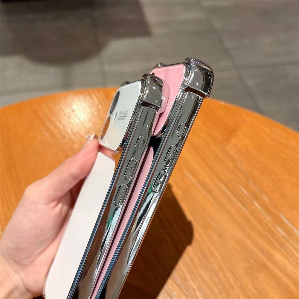 Luxury Plating AG Matte Shockproof Case For iPhone 17 16 15 14 13 Pro Max Four Corner Anti Fall Camera Lens Protection Cover J251202