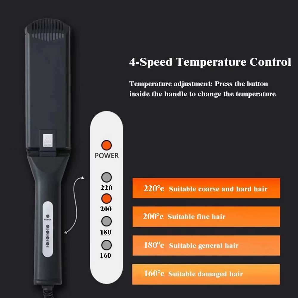 Professional Ceramic Corrugated Iron Electric Curling Crimped Wide Plates Beauty Hair Iron For Hair Wave Corrugation Flat Irons C251202