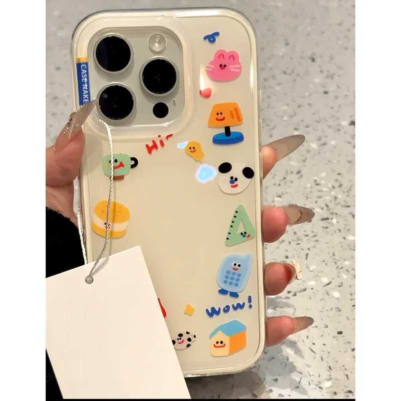Doodle Funny Flower Bracket Case Compatible for IPhone 16 15 11 13 14 12 Pro Max XR XS Max X 15 7 8 16 Plus SE New IMD Cover J251202