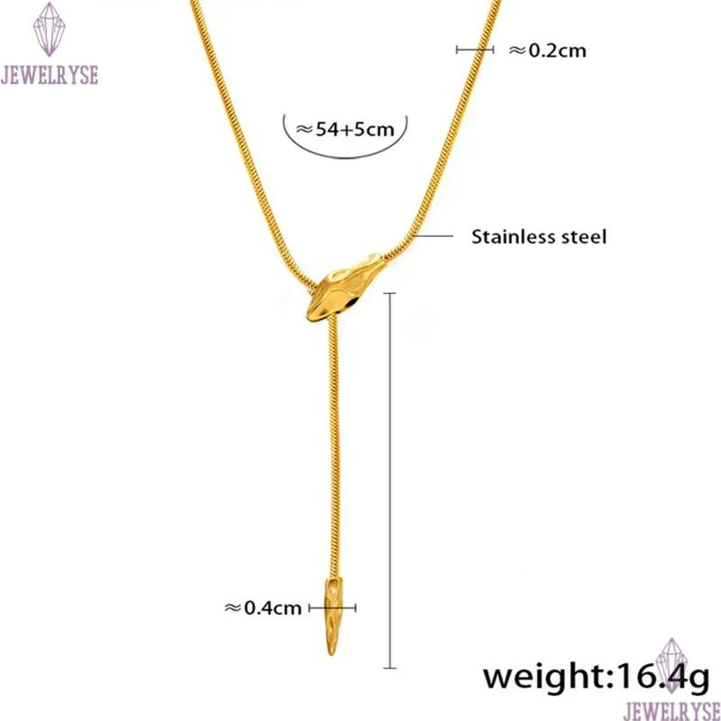 punk snake necklace designer for woman 18k gold chain stainless steel fashion pendant necklaces school daily outfit women hiphop jewelry friend family