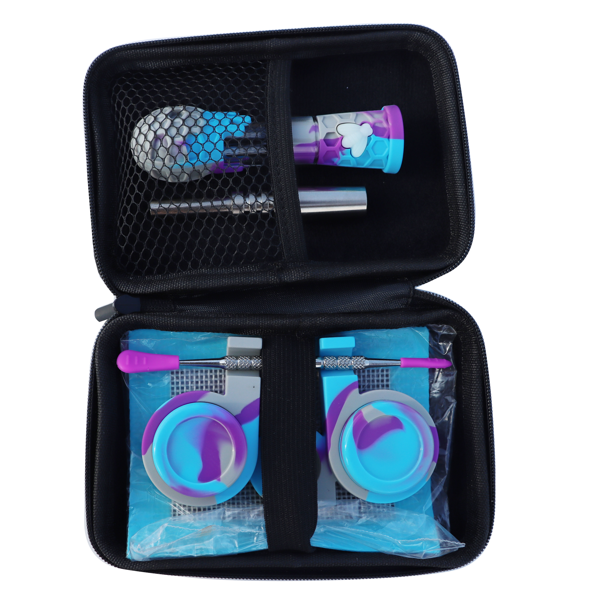 Smoking Pipes Kit Silicone Wax Container Smok Tools Silicone Pad Mat Kit For Tobacco Dry Herb Spoon For Smoking Hand Pipes With Tobacco Nectar Collect