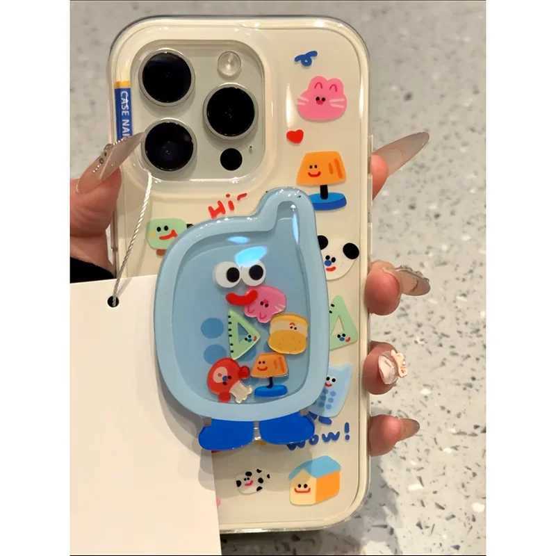 Doodle Funny Flower Bracket Case Compatible for IPhone 16 15 11 13 14 12 Pro Max XR XS Max X 15 7 8 16 Plus SE New IMD Cover J251202