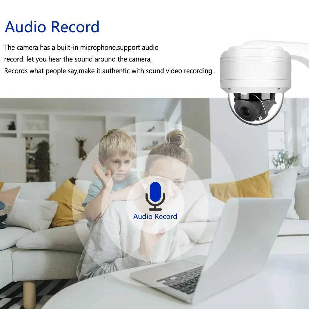 8MP 4K 5MP 12X Zo POE IP PTZ Camera Motor De Built-in Microphone Au Outdoor Security Camera IR 100m Security Protectio C251202