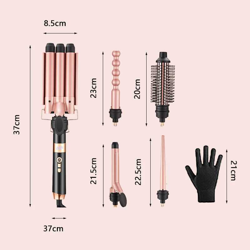 5 in 1 Hair Curler Mtifunctional Styling Tool Convertible Curling Iron Hair Styler Salon Tool He Travel Use C251202