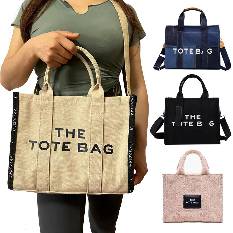 THE TOTE BAG Designer Beach Handbag Canvas Crossbody Large Capacity Denim Women's Shoulder Bags