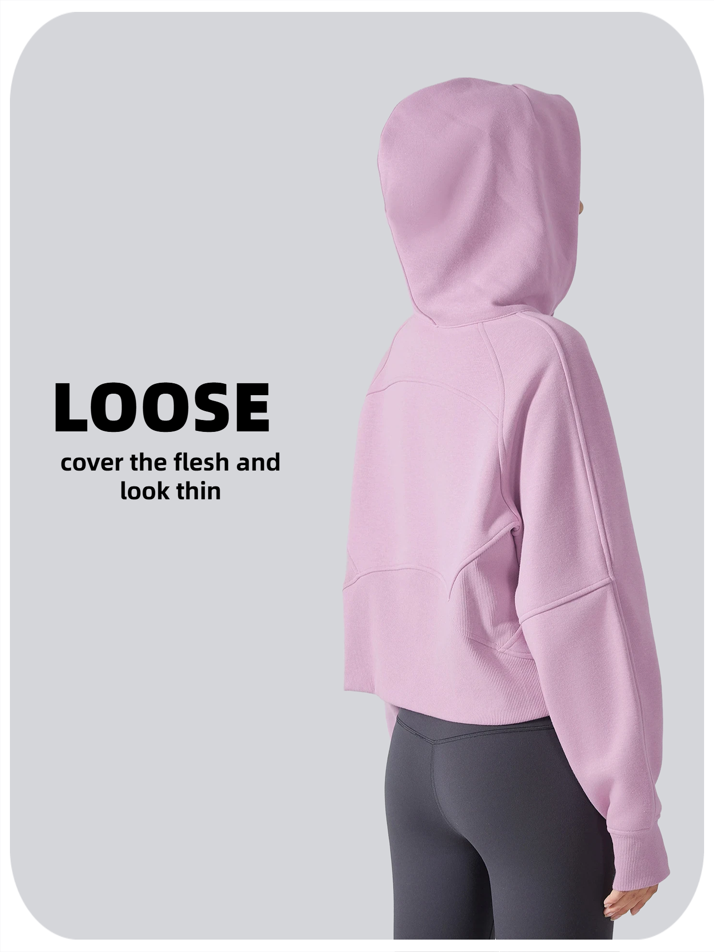 Autumn and winter new fleece loose fitness yoga clothes sports casual full zipper hooded sweatshirt jacket women