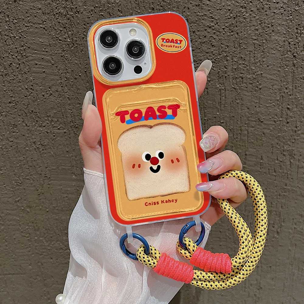 Cute Cartoon Phone Case For iPhone 11 Case iPhone 16 15 13 12 14 Pro Max 7 8 Plus XR X XS SE 2 3 Wrist Chain Soft Card Bag Cover J251202