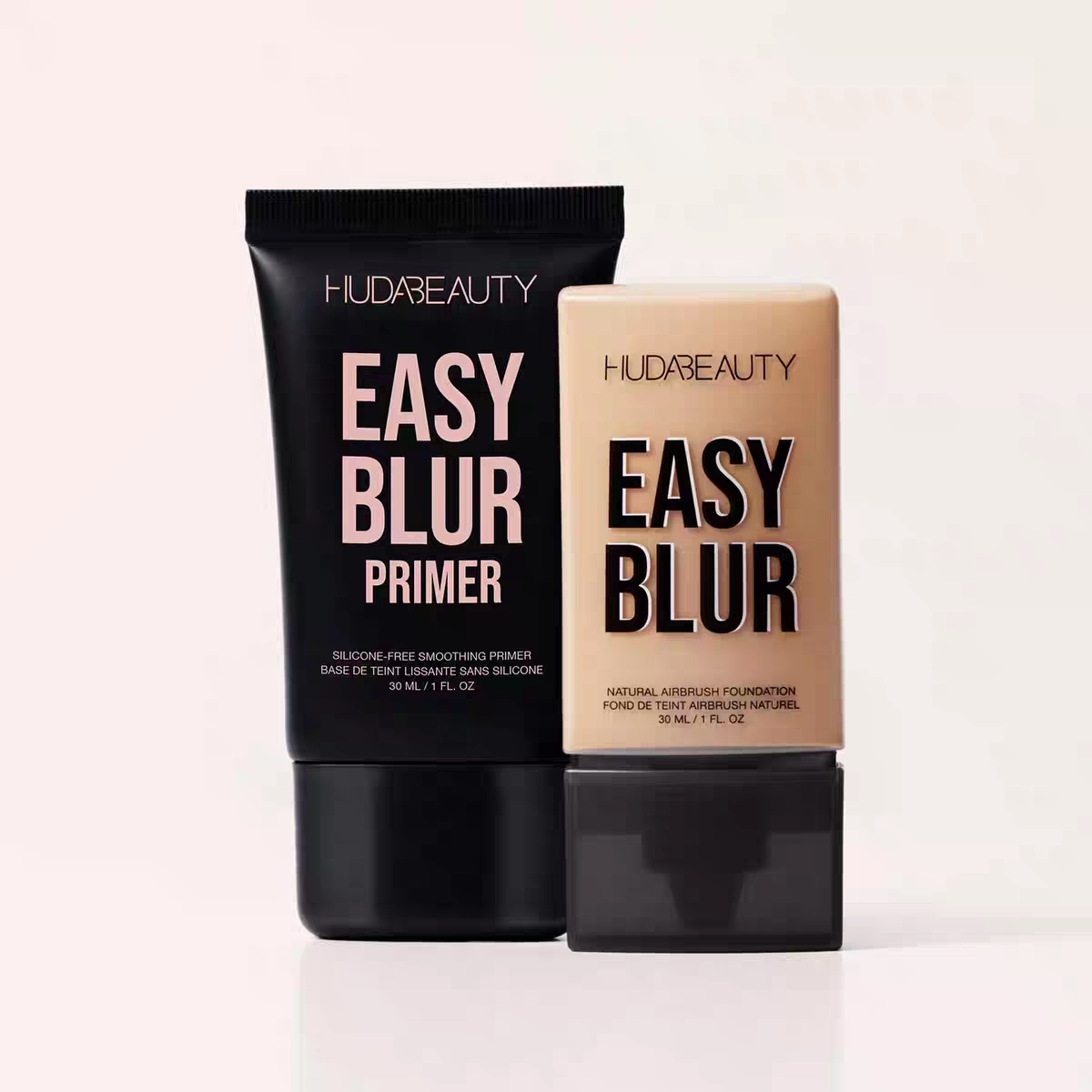 HUDA Beauty New Easy Blur Natural Air Moisturizing Soft Pyramide Skin Liquid Foundation Primer Silicone Free Smooth Pore Pre Makeup Lotion 30ml High Q