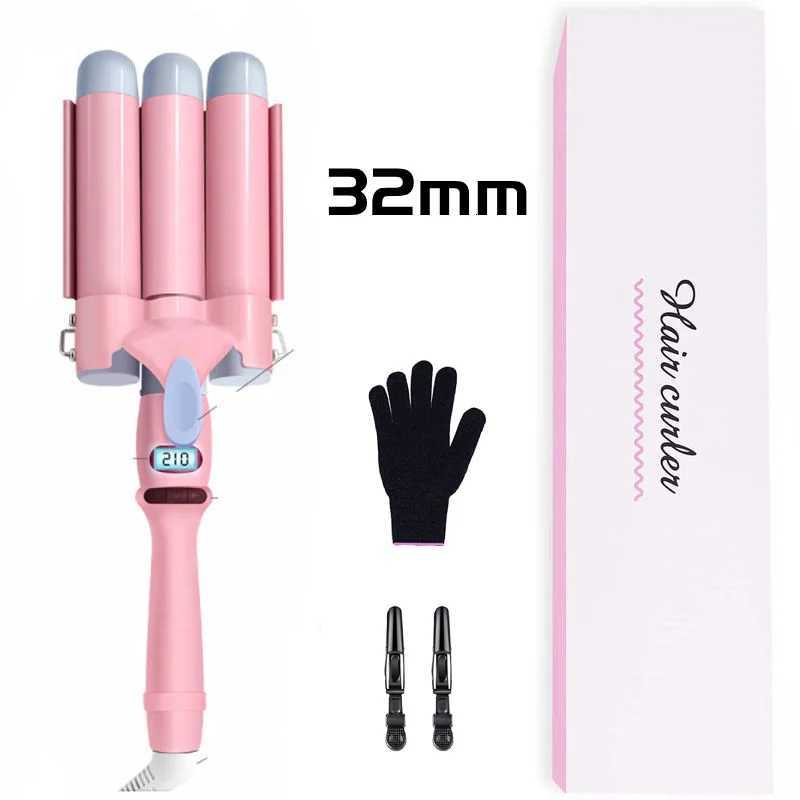 YAWEEN Lcd Curling Iron Professional Ceramic Hair Curler 3 Barrel Hair Curler Irons Hair Wave Fashion Styling Tools C251202