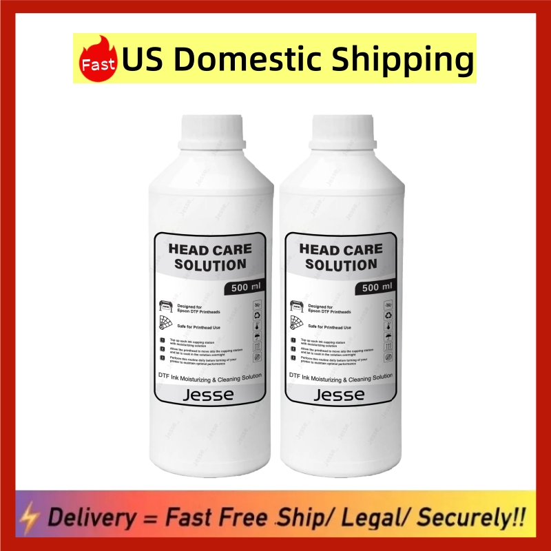 Jesse store (500ML*2) Printhead Cleaning Cleaner US Domestic Local Shipping Pure 99 Raw Materials Industrial Use Safe Privacy Packaging Fast delivery