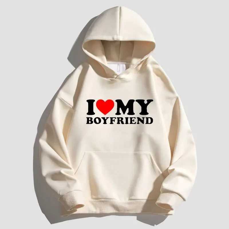 I LOVE MY GIRLFRIEND Print Unisex Hoodie Y2K Sweatshirt for Womens/Mens Hoodies Sweatshirts Solid Hoodies Pullovers Tops J251203