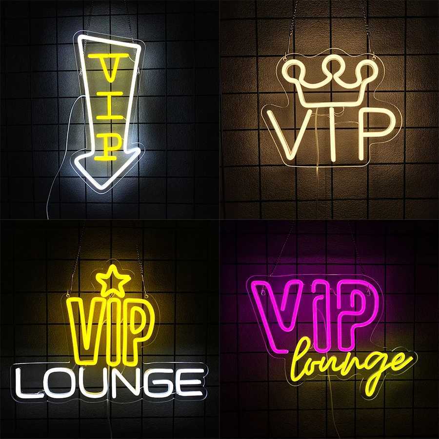 Vip Lounge Series Neon Signs Led Letter Icons Usb Powered Used For Club Bar Hotel Restaurant Beauty Salon Studio Decor H251201