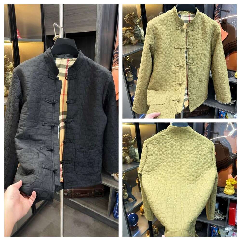 Men's Spring And Autumn New Chinese Style Trendy Jacket Fashion Versatile Heavy Embroidery Handmade Button Small Stand Collar