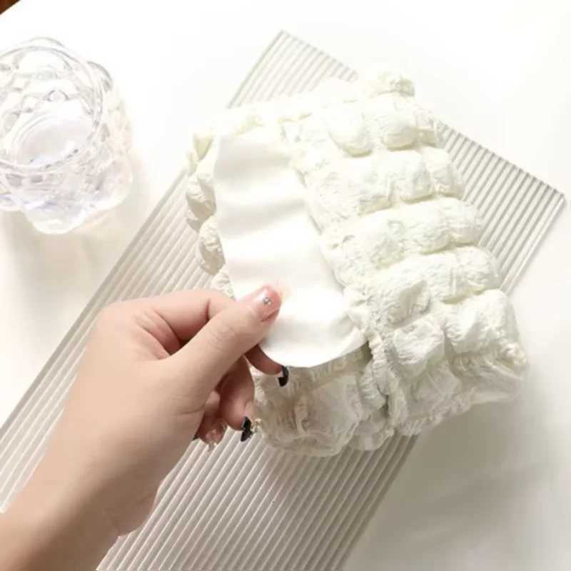 Korean Style Tissue Boxes Cute Velvet Soft Tissue Storage Box For He Decor Hanging Toilet Paper Container Girl Outside Gift H251201