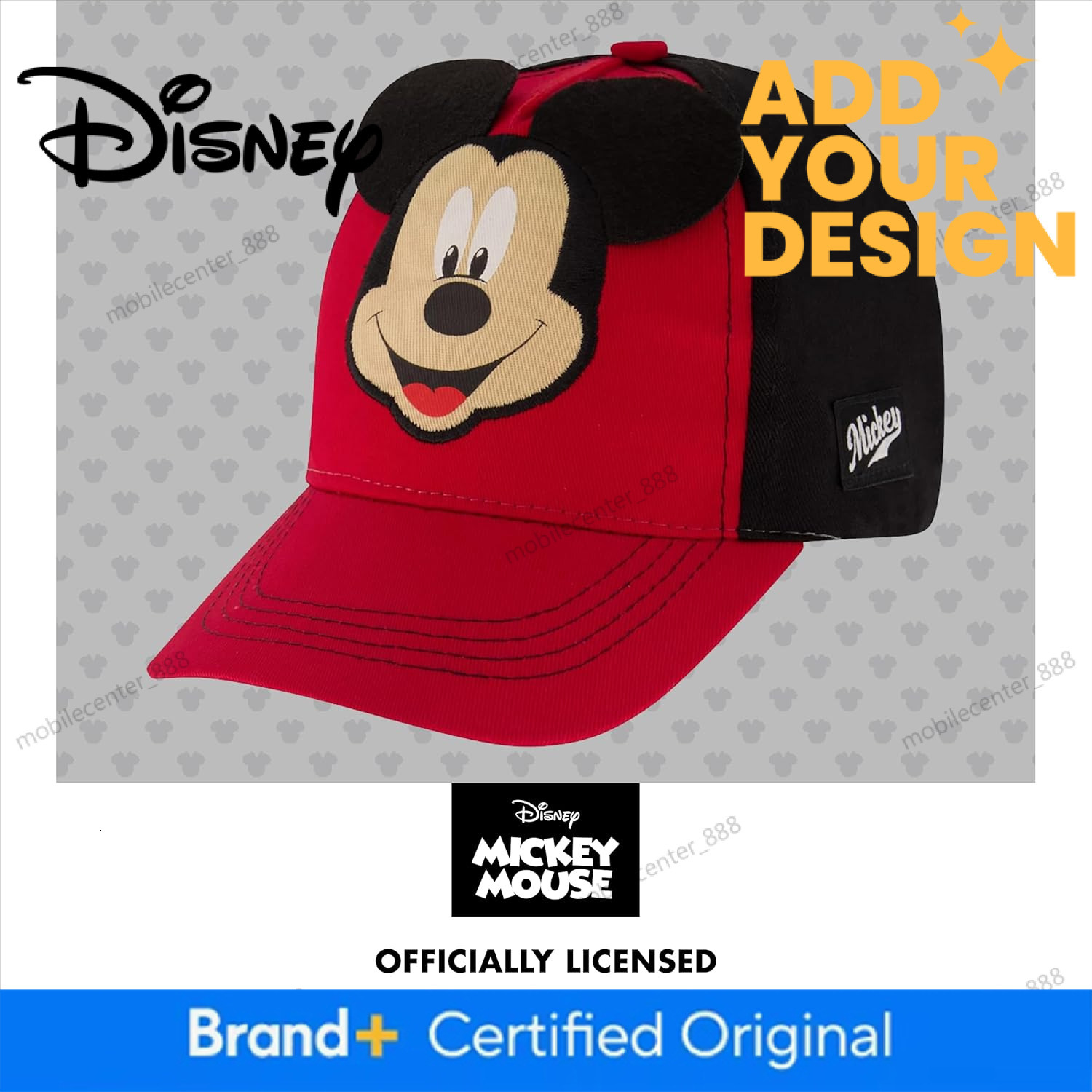 Disney custom Mickey Mouse Baseball Cap, Mickey Mouse Adjustable Toddler 2-4 Or Boy Hats for Kids Ages 4-7