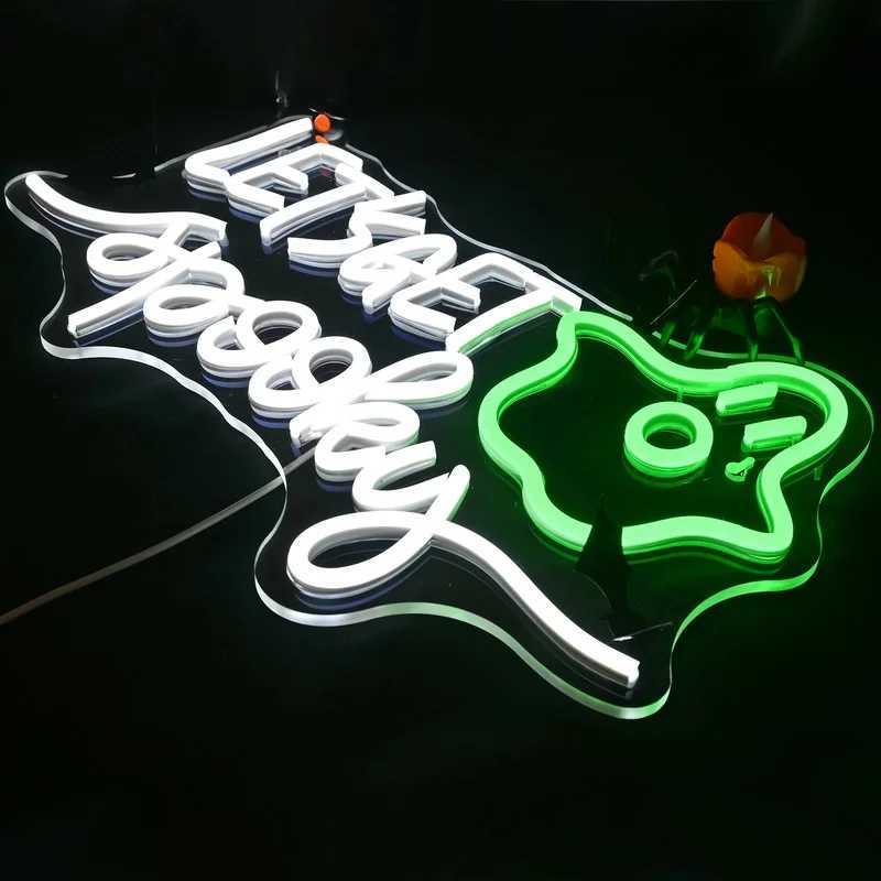 Lets Get Spooky Neon Sign 5V Led Lights Halloween Party Light Up Signs Game Bedroom Home Bar Club Decoration Lamp H251201