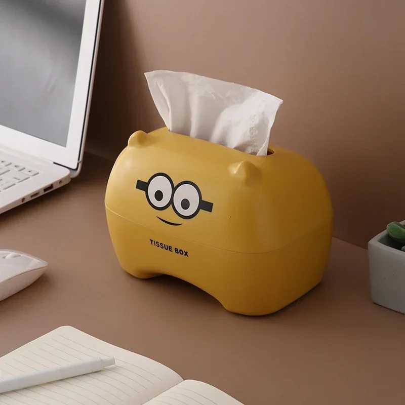 4 Color Cute Cartoon Tissue Boxs Nordic Roll Paper Storage Box Thicke Plastic Tissue Box Container Towel Napkin Tissue Holder H251201