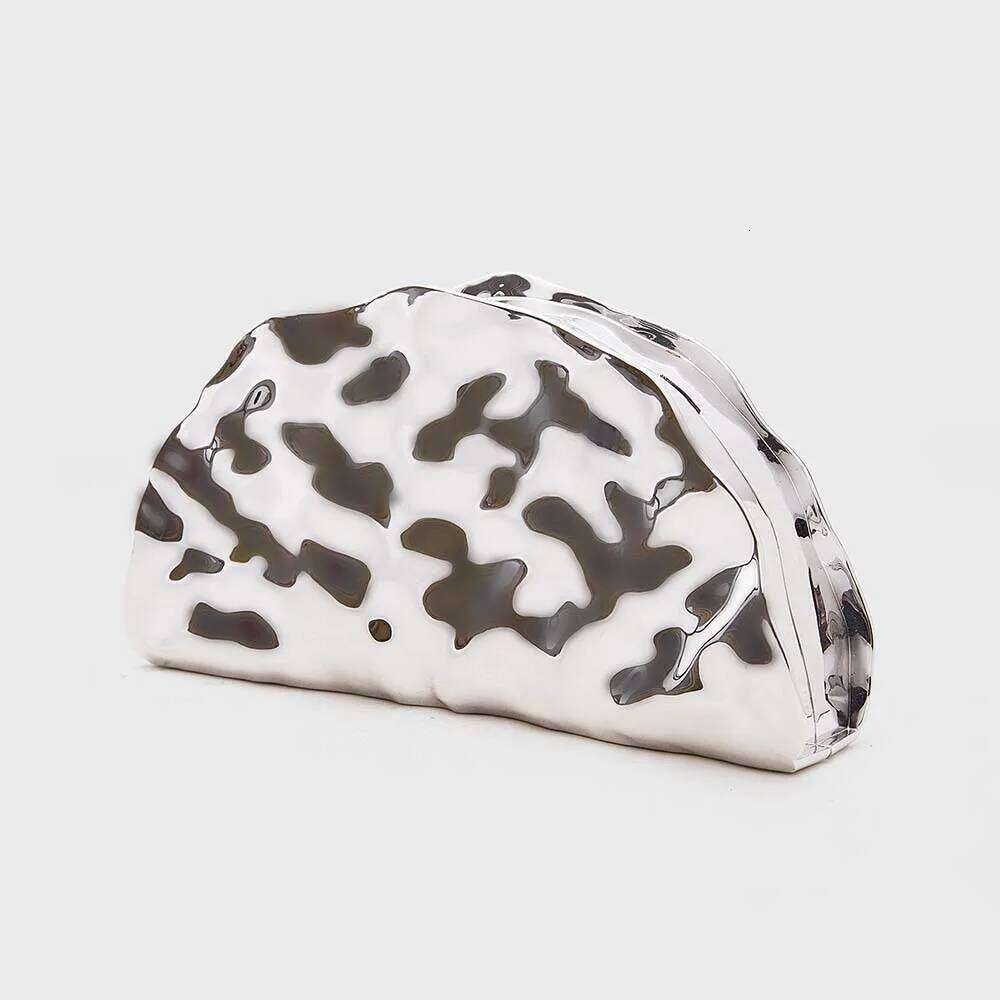 Acrylic Shell Shape Clutch Bag 2025 New Gold Color Evening Wedding Party Luxury Handbag With Snake Strap