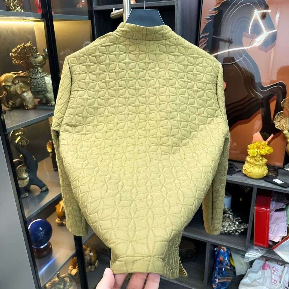 Men's Spring And Autumn New Chinese Style Trendy Jacket Fashion Versatile Heavy Embroidery Handmade Button Small Stand Collar