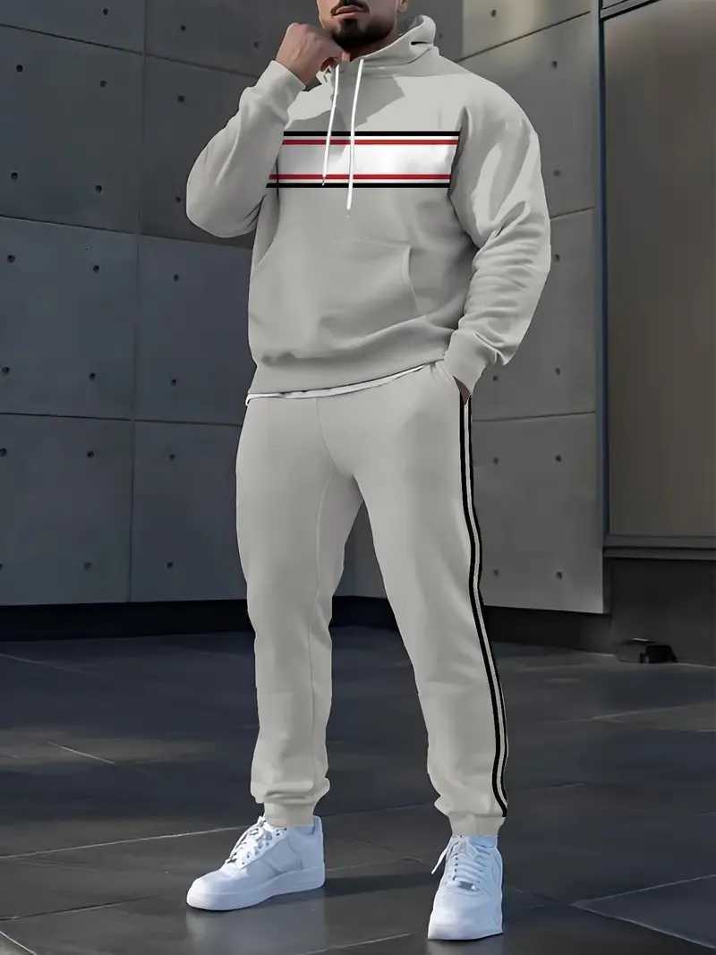 The new mens set for Spring and Autumn 2025 features a casual fashionable soft and comfortable 3D pattern print W251202