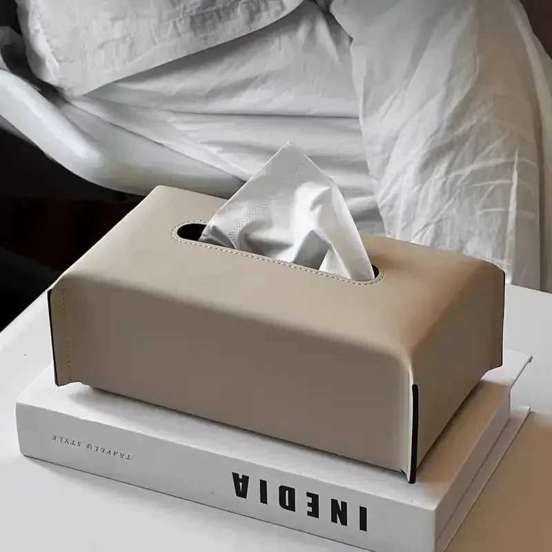 Leather tissue box napkin box luxury paper cover tissue car holder table decoration for he and off H251201