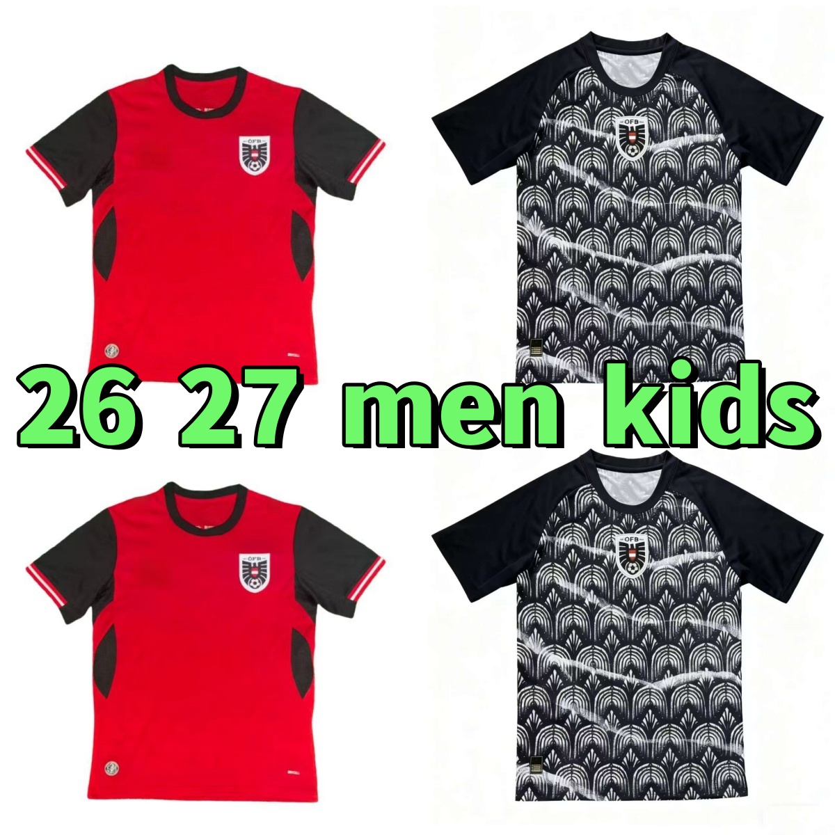 2026 Austria Soccer Jerseys 26 27 Souvenir Arnautovic Football Shirt Home Away Alaba Camisetas De Futbol Men Kids Sabitzer Lienhart Pre match uniform