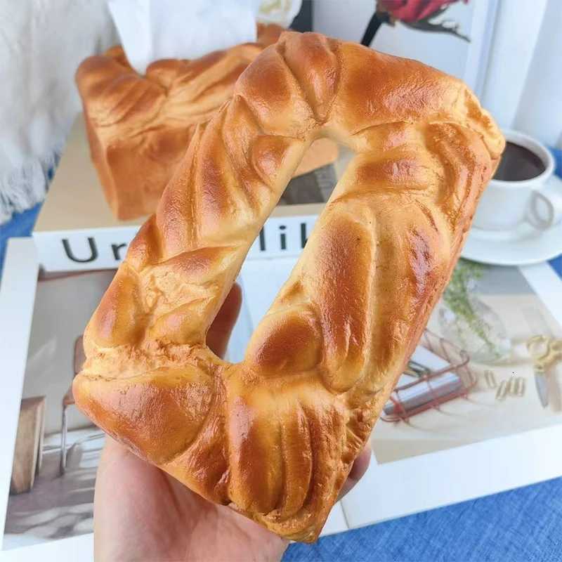 Funny Bread Tissue Box Artificial Elastic Butter Toast Shape Paper Storage Box Creative Spoof He Off Drawer Napkin Box H251201