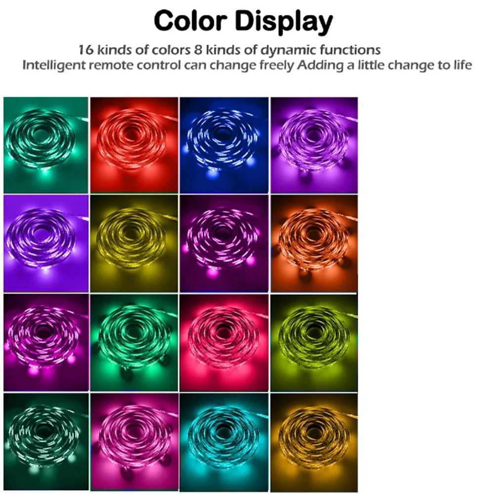 RGB led strip DC5V SMD5050 flexible strip DIY 3AA waterproof with remote control TV Background Lighting room computer Decoration H251201