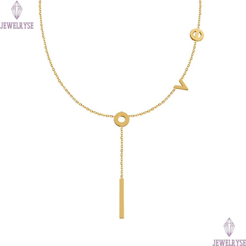 new love lettres sweater silver chain designer necklace for woman party home stainless steel pendant long rose gold necklaces daily outfit jewelry bir