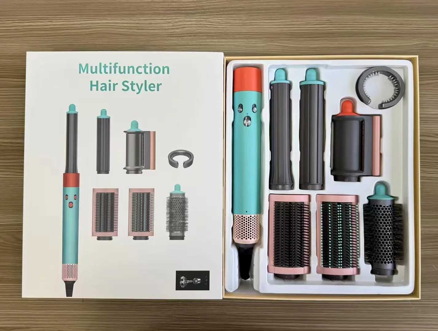 7-in-1 Mti-Function Hair Dryer Curling Iron Straightener Hot Air Cb Styling Kit Salon-like rests at he haircurlers4-in-1 C251202