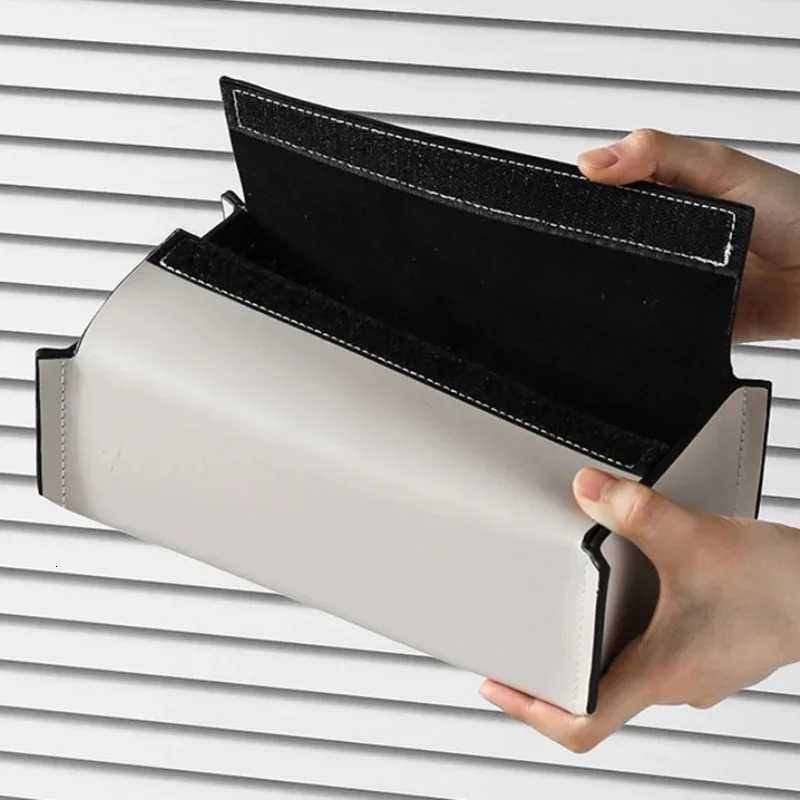 Woven Tissue Box Leather Napkin Case Luxury Paper Cover Living Ro Tissue Paper Holder Desktop He Tabletop Decoration H251201