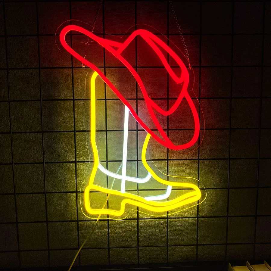 Hat Series Neon Signs Used For Wall Decor Usb Powered Bedroom Bar Club Game Room Man Cave Wall Lights Easy To Hang H251201