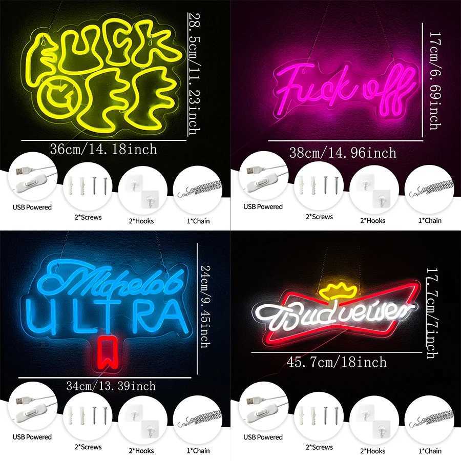 Bar Series Neon Signs Colorful Letter Icons Usb Powered Used For Bars Shops Holiday Parties Clubs Man Caves Art Decor H251201