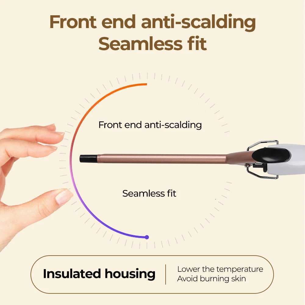 035inch ceramic curling iron temperature controlled curling iron fast heating C251202