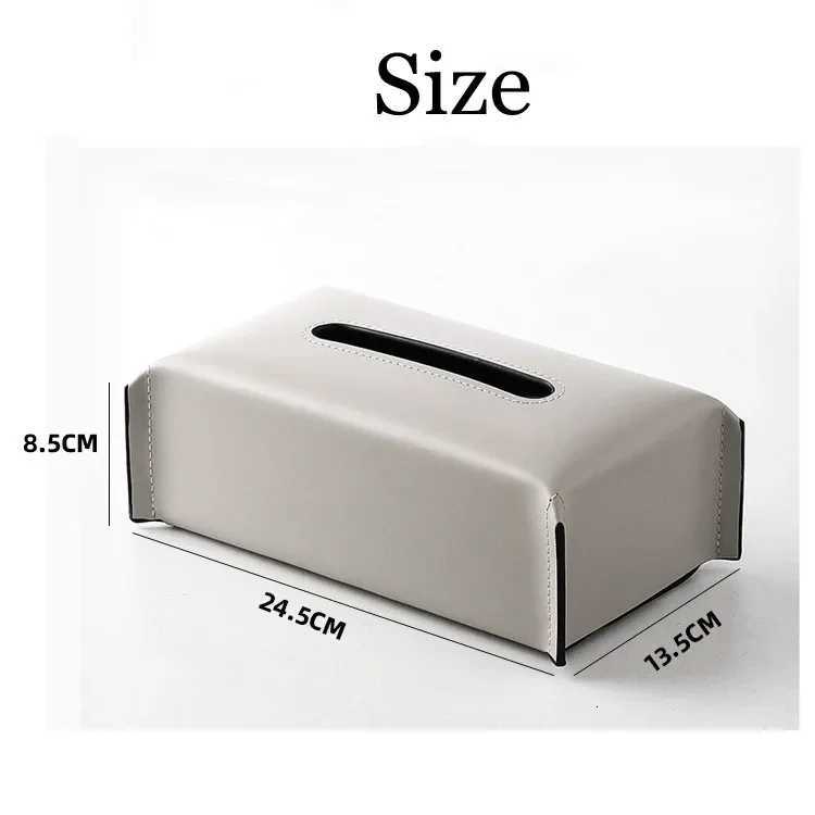 Light luxury leather tissue box and napkin cover simple and elegant suitable for hes and offs can hold tissues H251201