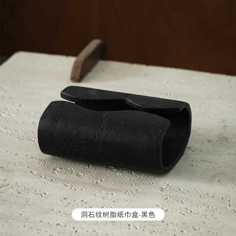 Luxury Imitation Stone Tissue Box Creative Resin Technology Tea Table Paper Box Table Decoration Tissue Holder Kitchen Supplies H251201