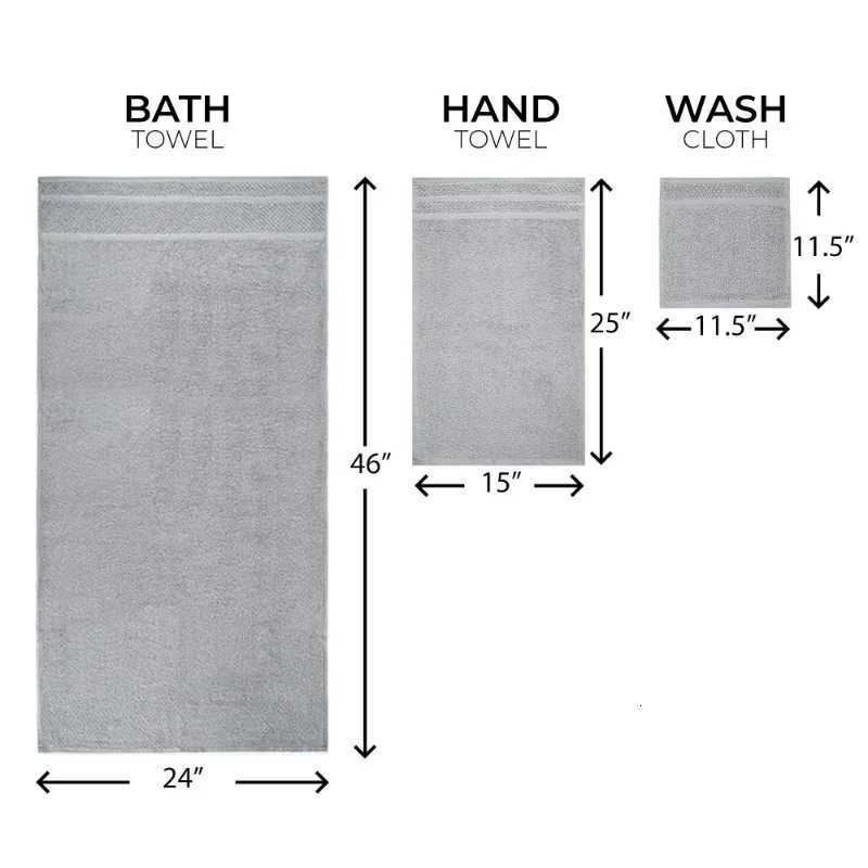 10 Piece Towel Set with Upgraded Softness Durability Grey Y251202