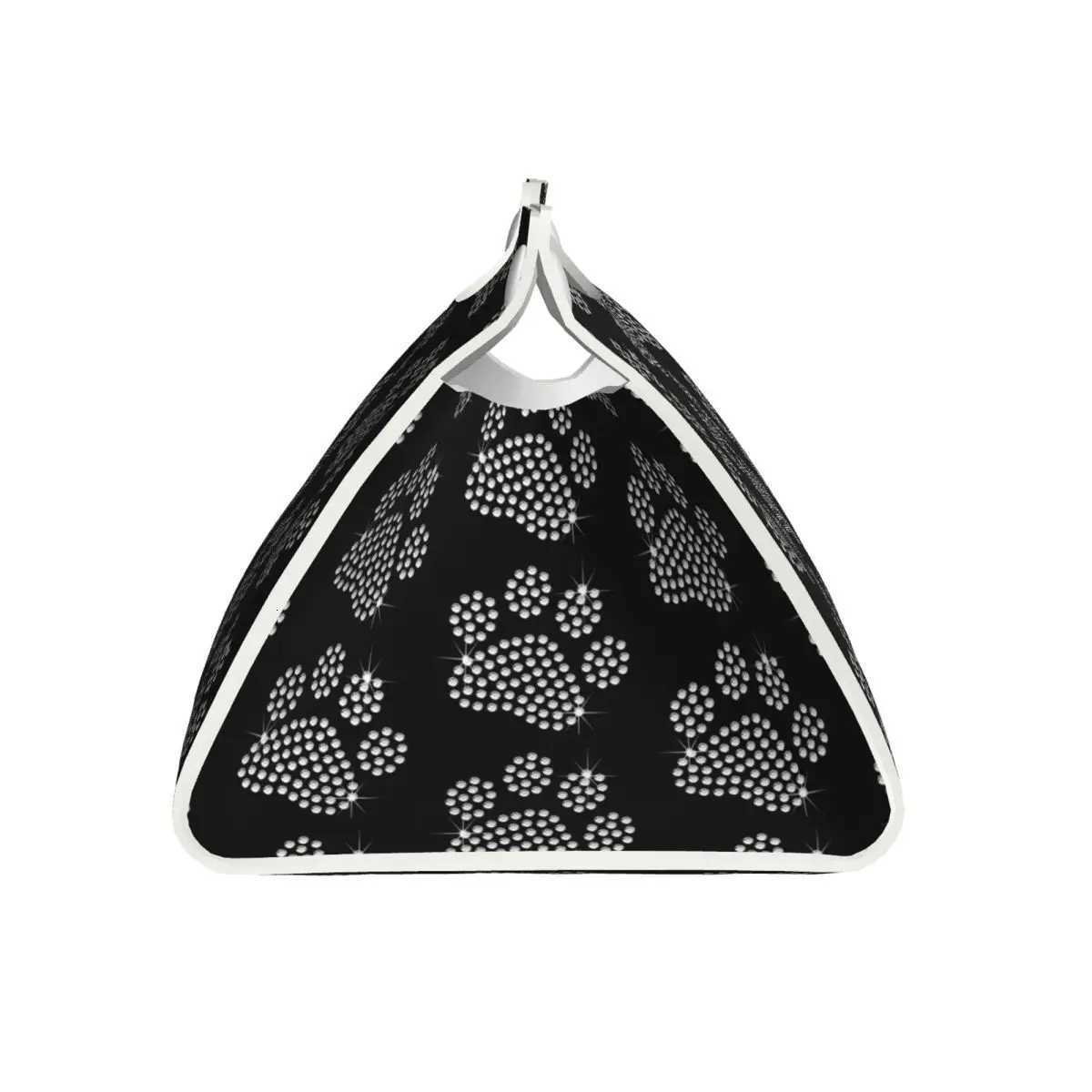 Cust Sparkle Rhinestone Dog Paw Tissue Box Cover Rectangar PU Leather Facial Tissue Box Holder for Bathro Toilet H251201